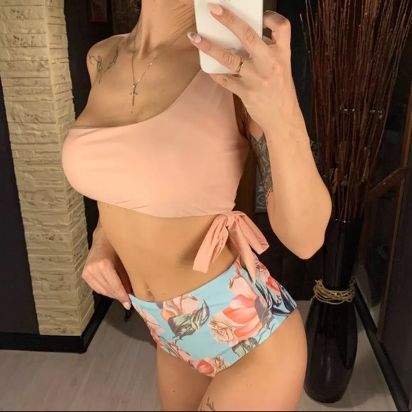 “The Stella” One Shoulder High Waisted Bikini - Picture 7 of 10